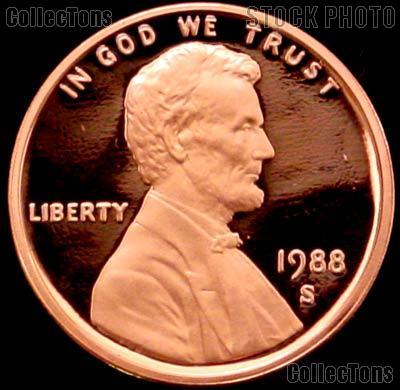 1988-S Lincoln Memorial Penny Lincoln Cent Gem PROOF RED Penny