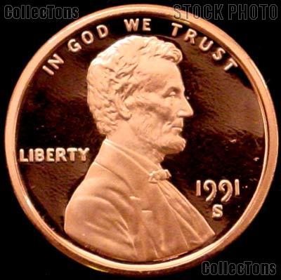 1991-S Lincoln Memorial Penny Lincoln Cent Gem PROOF RED Penny