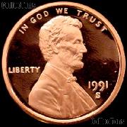 1991-S Lincoln Memorial Penny Lincoln Cent Gem PROOF RED Penny