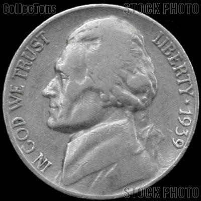 1939-D Jefferson Nickel Circulated G-4 or Better