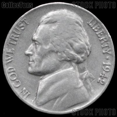 1942-P Jefferson Silver War Nickel Circulated G-4 or Better