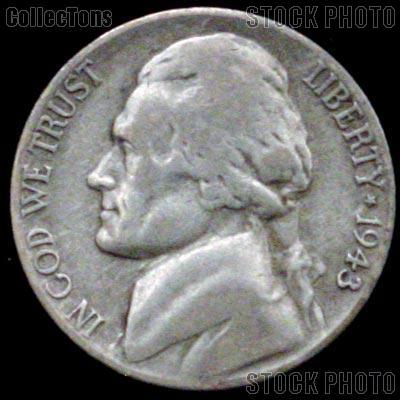 1943-P Jefferson Silver War Nickel Circulated G-4 or Better