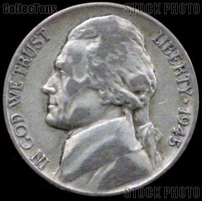 1945-D Jefferson Silver War Nickel Circulated G-4 or Better