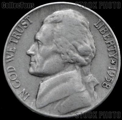 1958-D Jefferson Nickel Circulated G-4 or Better