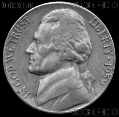 1959-D Jefferson Nickel Circulated G-4 or Better