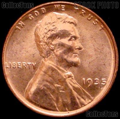 1935 Lincoln Wheat Cent GEM BU RED Penny for Album