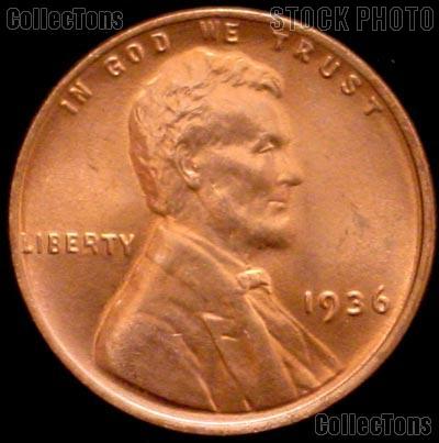 1936 Lincoln Wheat Cent GEM BU RED Penny for Album