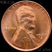 1937-S Lincoln Wheat Cent GEM BU RED Penny for Album