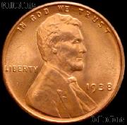 1938 Lincoln Wheat Cent GEM BU RED Penny for Album