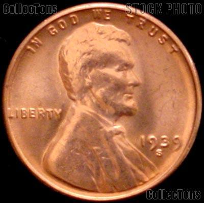 1939-S Lincoln Wheat Cent GEM BU RED Penny for Album