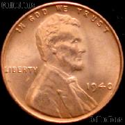 1940 Lincoln Wheat Cent GEM BU RED Penny for Album