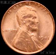 1941 Lincoln Wheat Cent GEM BU RED Penny for Album