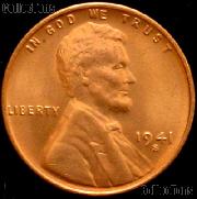 1941-S Lincoln Wheat Cent GEM BU RED Penny for Album