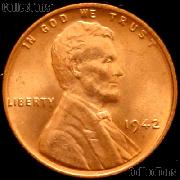 1942 Lincoln Wheat Cent GEM BU RED Penny for Album