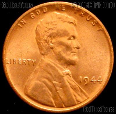 1944 Lincoln Wheat Cent GEM BU RED Penny for Album