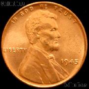 1945 Lincoln Wheat Cent GEM BU RED Penny for Album
