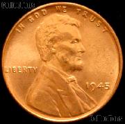 1945 Lincoln Wheat Cent GEM BU RED Penny for Album