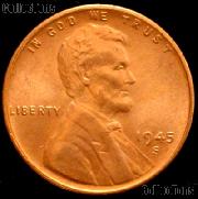 1945-S Lincoln Wheat Cent GEM BU RED Penny for Album