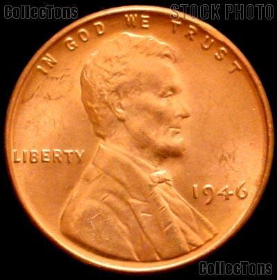 1946 Lincoln Wheat Cent GEM BU RED Penny for Album