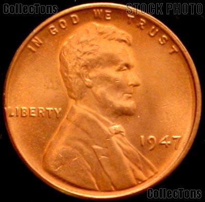 1947 Lincoln Wheat Cent GEM BU RED Penny for Album