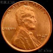 1947-D Lincoln Wheat Cent GEM BU RED Penny for Album
