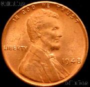 1948 Lincoln Wheat Cent GEM BU RED Penny for Album
