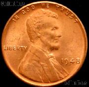1948 Lincoln Wheat Cent GEM BU RED Penny for Album
