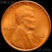 1948-D Lincoln Wheat Cent GEM BU RED Penny for Album