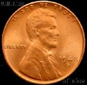 1948-S Lincoln Wheat Cent  GEM BU RED Penny for Album