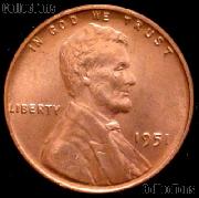 1951 Lincoln Wheat Cent GEM BU RED Penny for Album