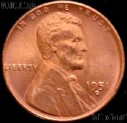 1951-D Lincoln Wheat Cent GEM BU RED Penny for Album