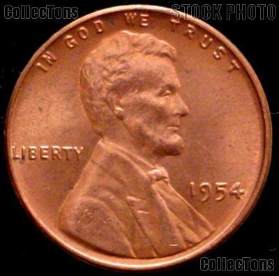 1954 Lincoln Wheat Cent GEM BU RED Penny for Album