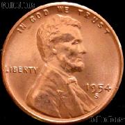 1954-S Lincoln Wheat Cent GEM BU RED Penny for Album