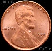 1955 Lincoln Wheat Cent GEM BU RED Penny for Album