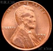 1955-D Lincoln Wheat Cent GEM BU RED Penny for Album