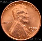 1955-S Lincoln Wheat Cent GEM BU RED Penny for Album