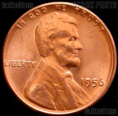 1956 Lincoln Wheat Cent GEM BU RED Penny for Album