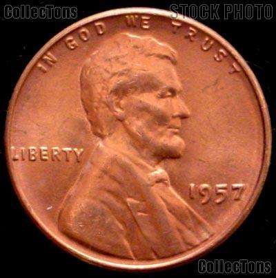 1957 Lincoln Wheat Cent GEM BU RED Penny for Album