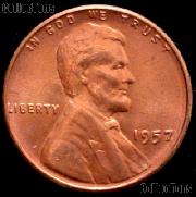 1957 Lincoln Wheat Cent GEM BU RED Penny for Album