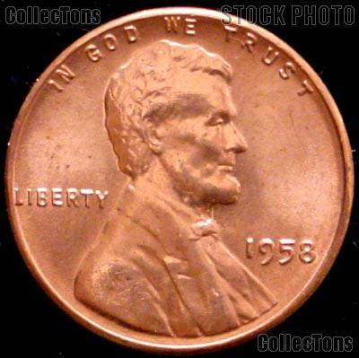 1958 Lincoln Wheat Cent GEM BU RED Penny for Album