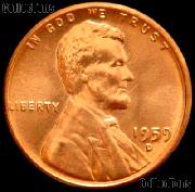 1959-D Lincoln Memorial Cent GEM BU RED Penny