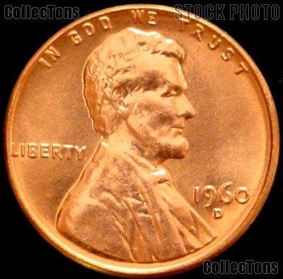 1960-D LINCOLN CENT SMALL DATE ROLL  GEM BU  ALL 