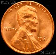 1961 Lincoln Memorial Cent GEM BU RED Penny