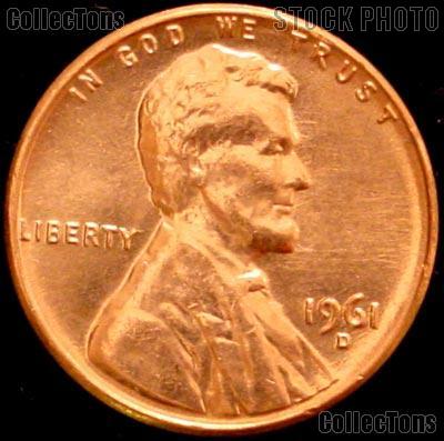 1961-D Lincoln Memorial Cent GEM BU RED Penny