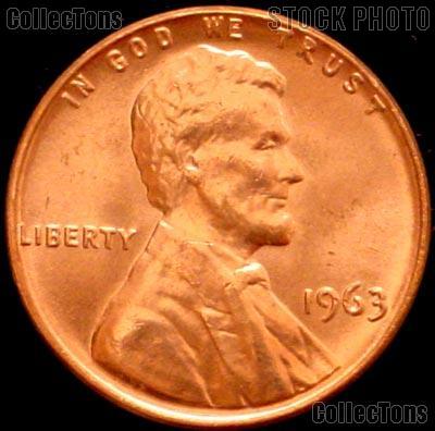 1963 Lincoln Memorial Cent GEM BU RED Penny