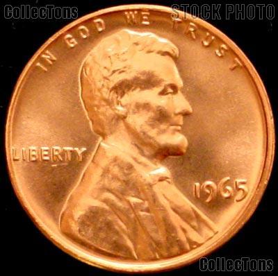 1965 SMS Lincoln Memorial Cent GEM BU RED Penny