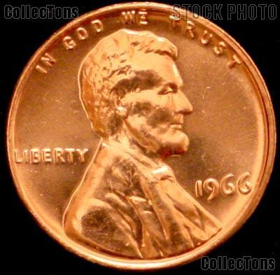 1966 SMS Lincoln Memorial Cent GEM BU RED Penny