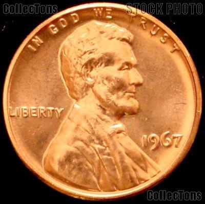 1967 SMS Lincoln Memorial Cent GEM BU RED Penny
