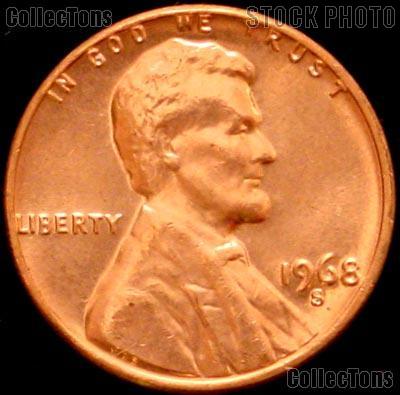 1968-S Lincoln Memorial Cent GEM BU RED Penny