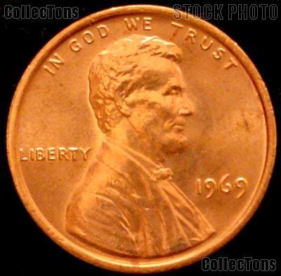 1969 Lincoln Memorial Cent GEM BU RED Penny